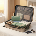 Neceser Organizador de Viaje Plegable: Maquillaje y Accesorios (Impermeable)