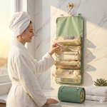 Neceser Organizador de Viaje Plegable: Maquillaje y Accesorios (Impermeable)