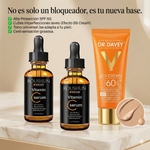 Kit Antimanchas & Protección: 2 Sérums Vitamina C + Protector Solar